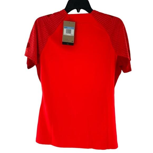 Nike Dri Fit Shirt Womens M Slim Fit Center Swoosh Raglan Activewear Pullover - Picture 5 of 7